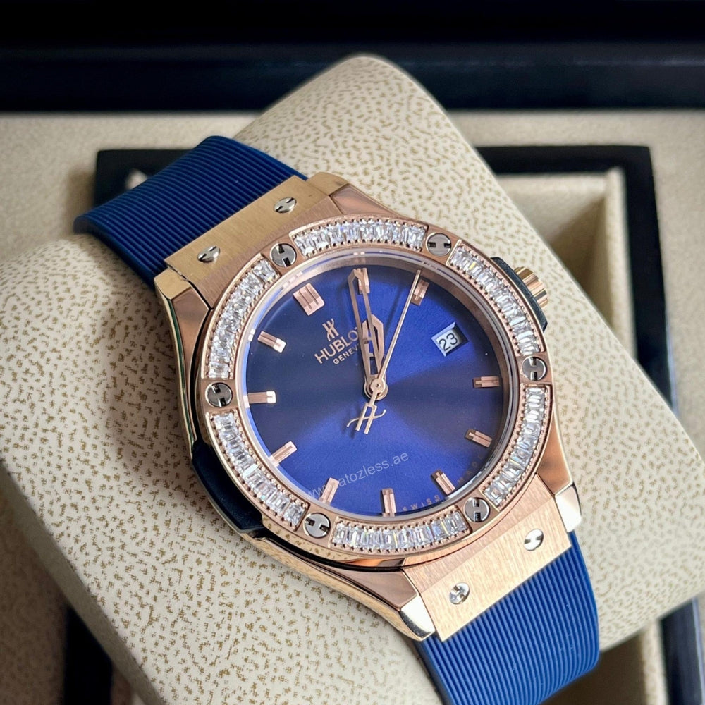 Classic Fusion King Gold Blue Diamonds