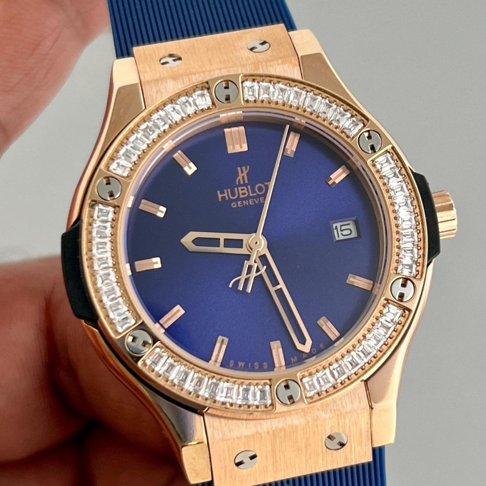 Classic Fusion King Gold Blue Diamonds